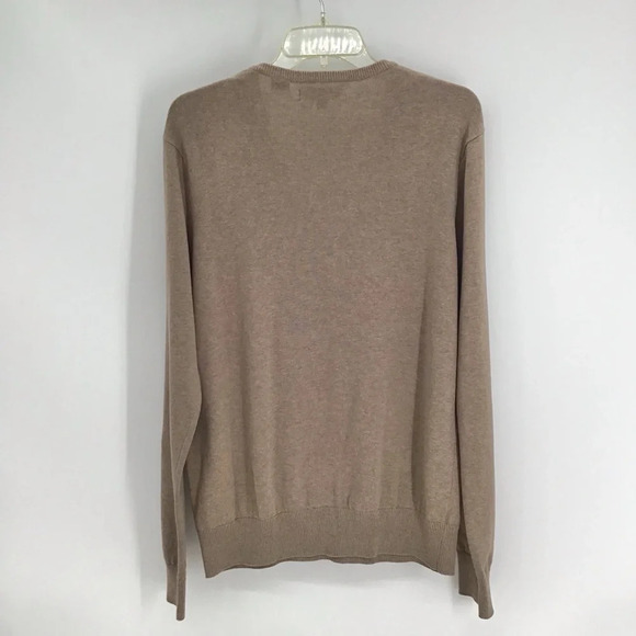 Ben Sherman Men’s V-Neck Pullover Sweater Taupe/Tan Size Medium - Picture 2 of 7